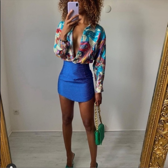 ZARA TEXTURED WEAVE MINI SKIRT - Picture 11 of 14